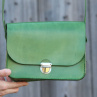 Dámská Zelená kožená kabelka