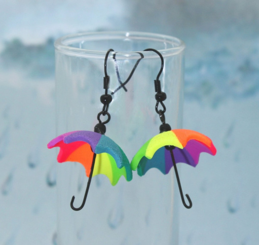 deštníky  ..  vzorované deštníčky do uší