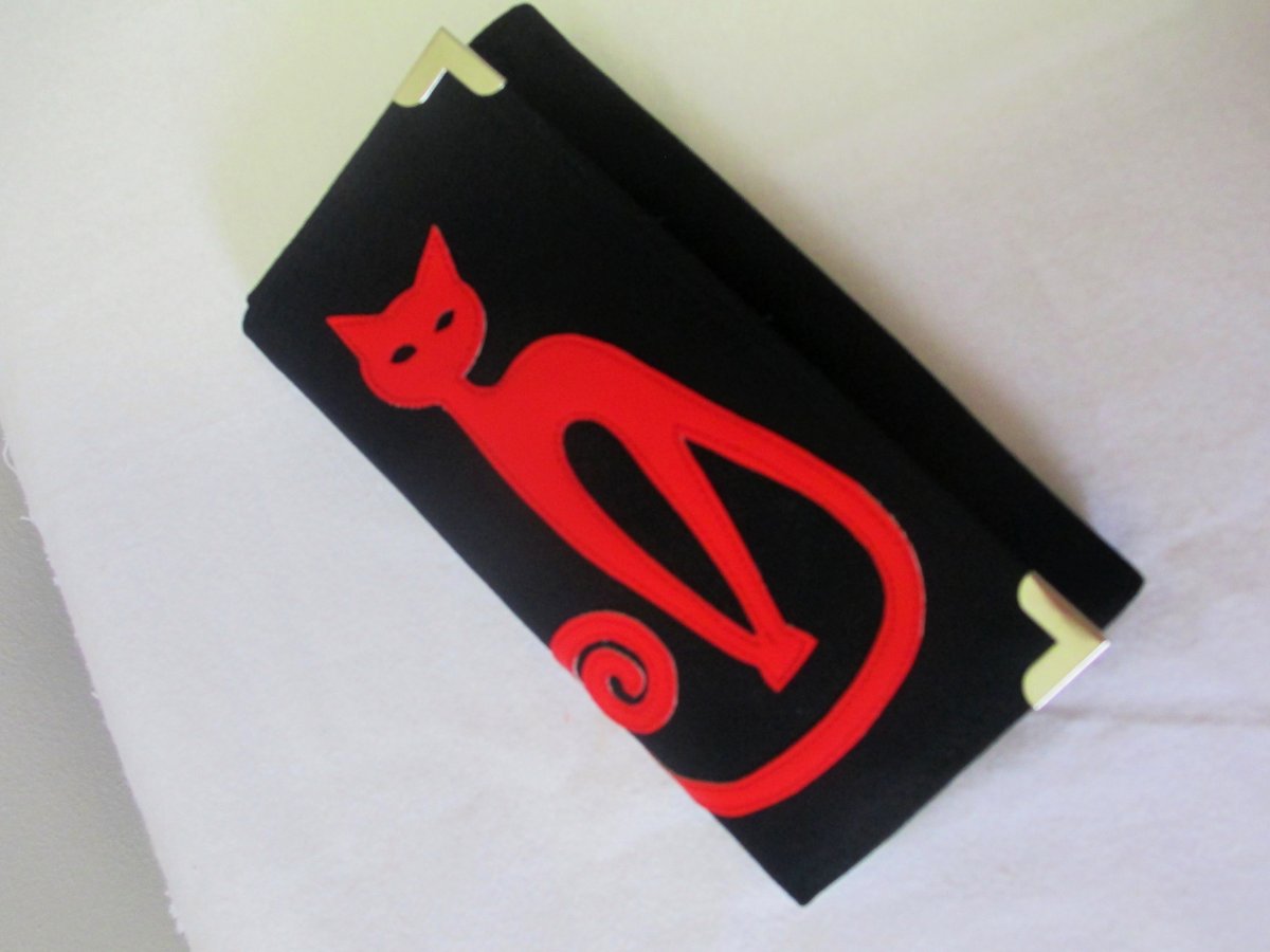 Peněženka červená kočka