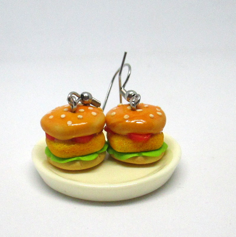 Náušnice cheesburgery