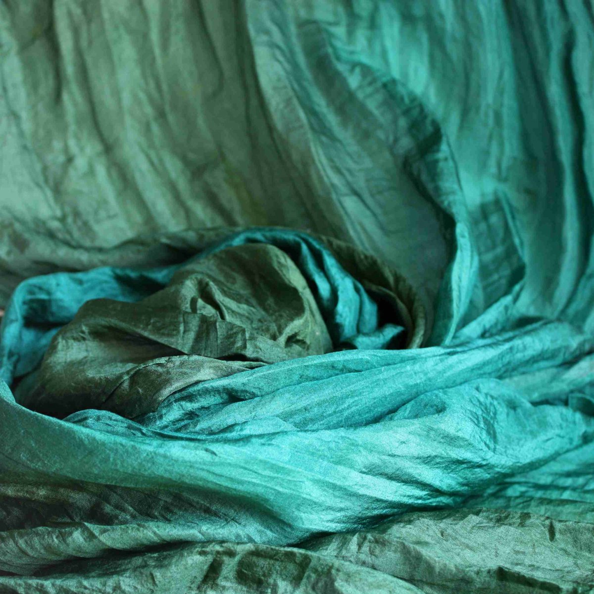 hedvábná šála zelená