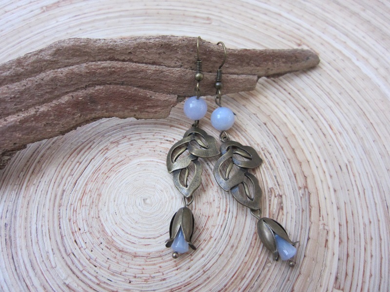 Náušnice Chalcedonové zvonění ...