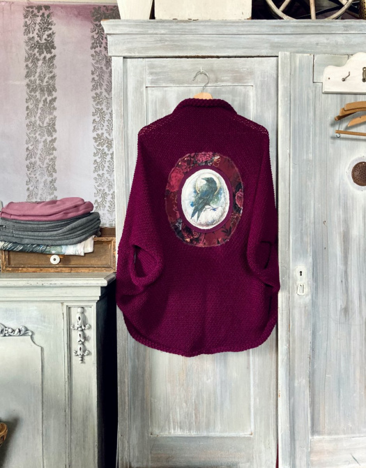 "Havran…", zavinovací svetrový cardigan