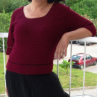 VÍNOVÁ HÁČKOVANÁ HALENKA - NA PŘÁNÍ