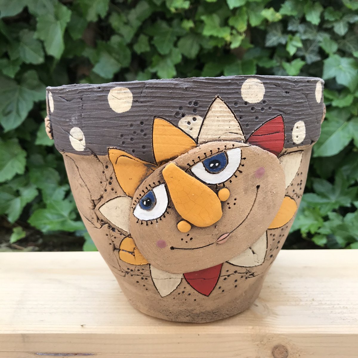 Velký obal na květináč sluníčko