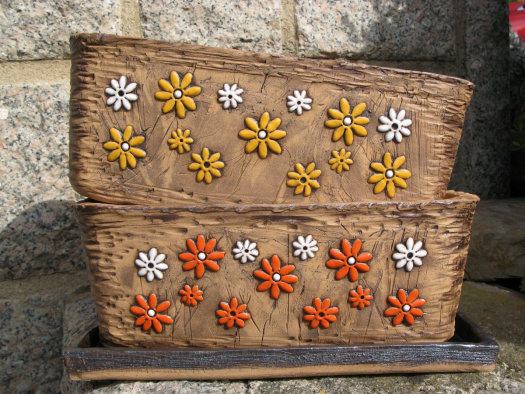 Truhlík kytičky - 35 cm