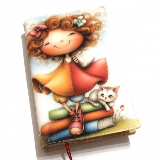 DĚVČÁTKO S KNIHAMI -  obal na knihu