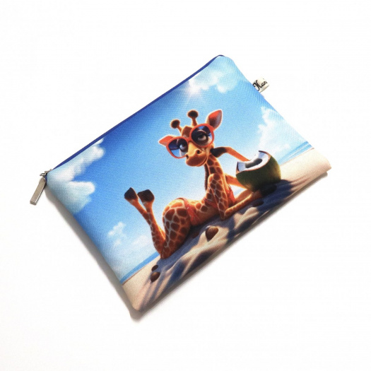 ŽIRAFA NA PLÁŽI - univerzální kapsička