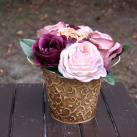 Dekorace na stůl_Coffee Roses v plecháčku