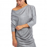Společenské šaty s vodou - LAURA /stříbrný melír