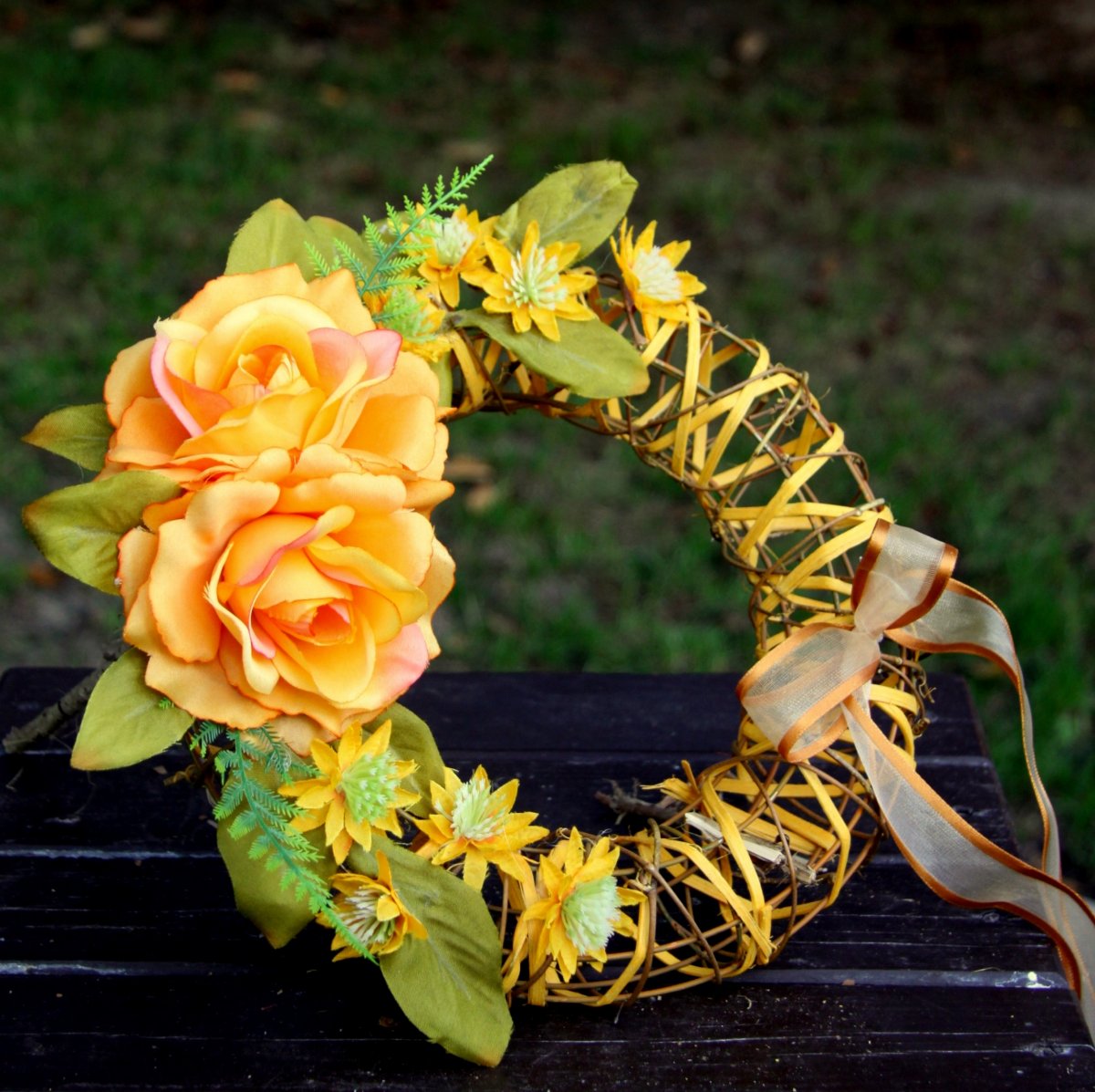 Jarní slunce_věnec na dveře