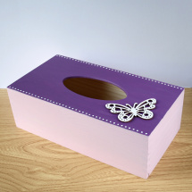 Krabička na kapesníky s motýlem