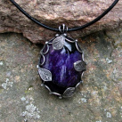 Náhrdelník - Agate purple