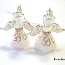 Náušnice - bílý andílek - andělíček