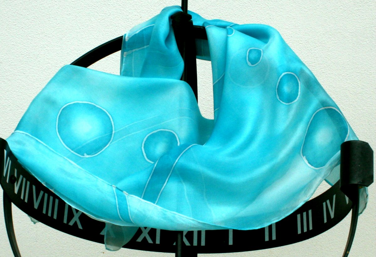 Hedvábný šátek: Bubliny tyrkysové