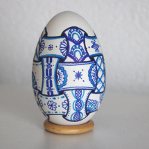 Husí vejce - netradiční dekorace - Zentangle VIII.