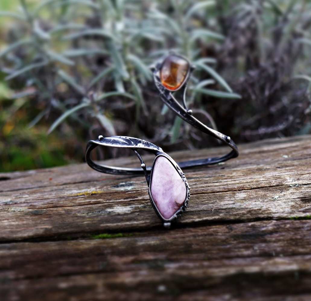 Náramek - Citrín/Kunzit