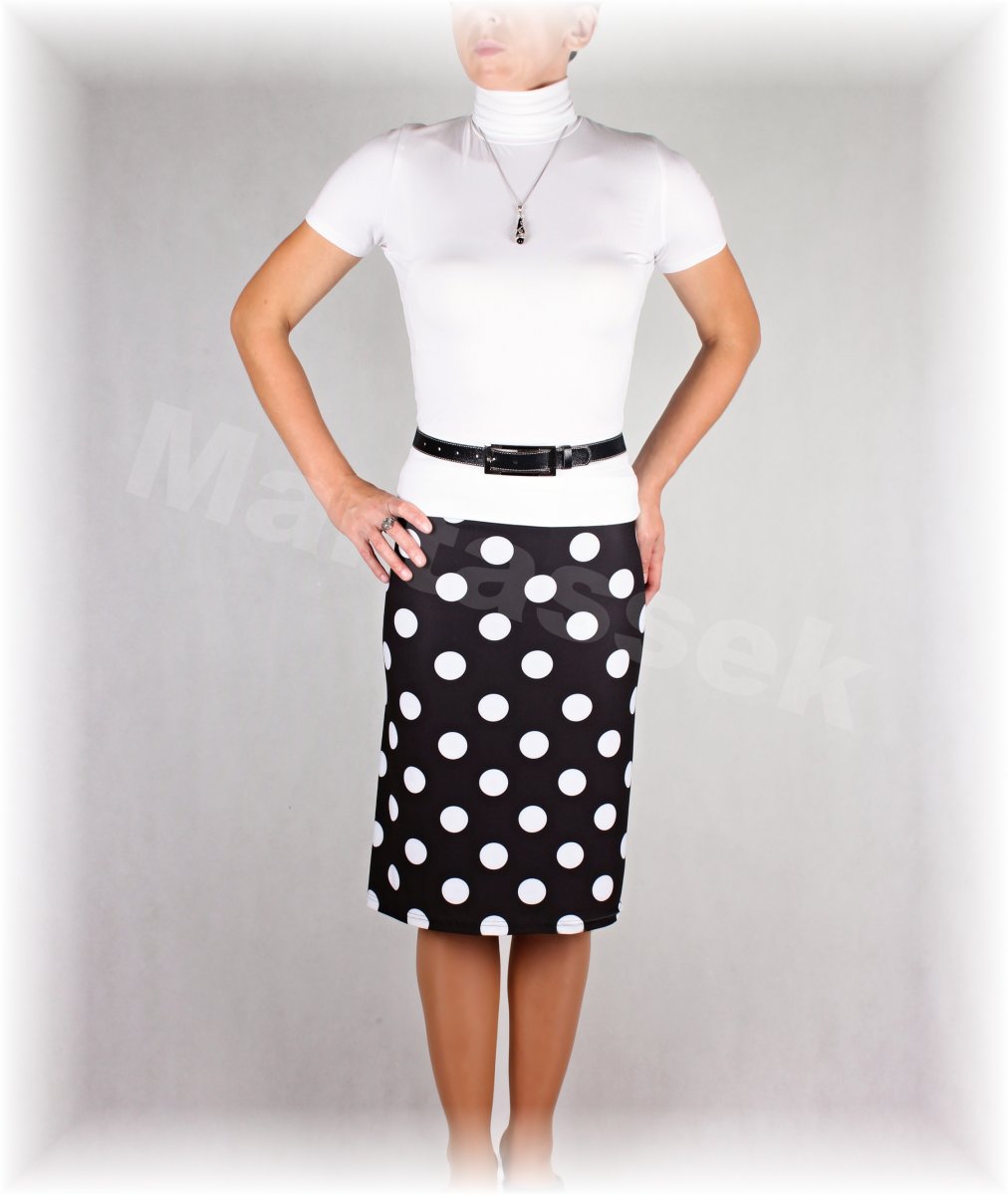 Sukně černá s puntíky vz.396
