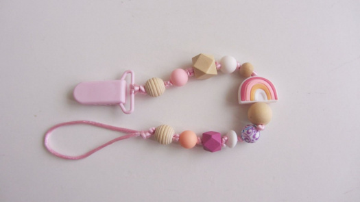 Klip na dudlík - Duha