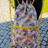 Stahovací batoh vak květinkový