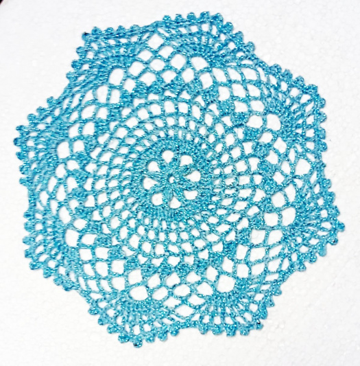 Modrá dečka s lurexovou modrou nitkou 