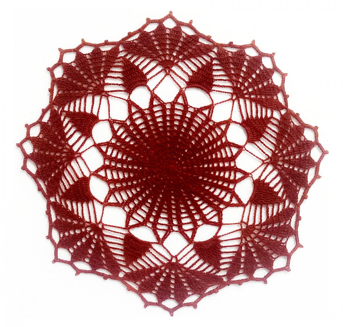 Hnědá háčkovaná dečka (295mm)   