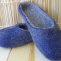 Papuče plstěné - modro- šedé