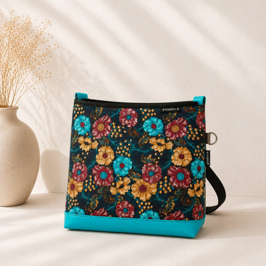 ISABELLA FLOWER BAG - tyrkys *  PARROT®