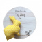 Látkový šitý zajíček - žlutý