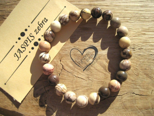 Náramek Jaspis zebra 8mm