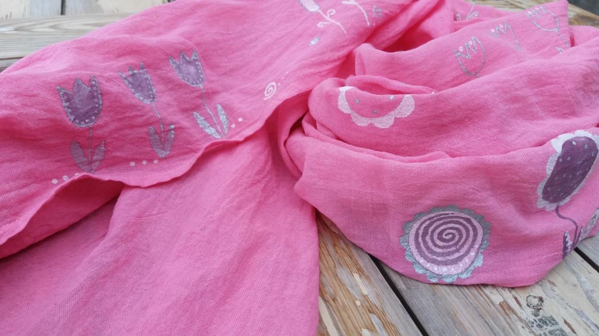 ORGANTINOVÝ ŠÁL S KVĚTY