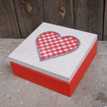 Dřevěná krabička - Srdce