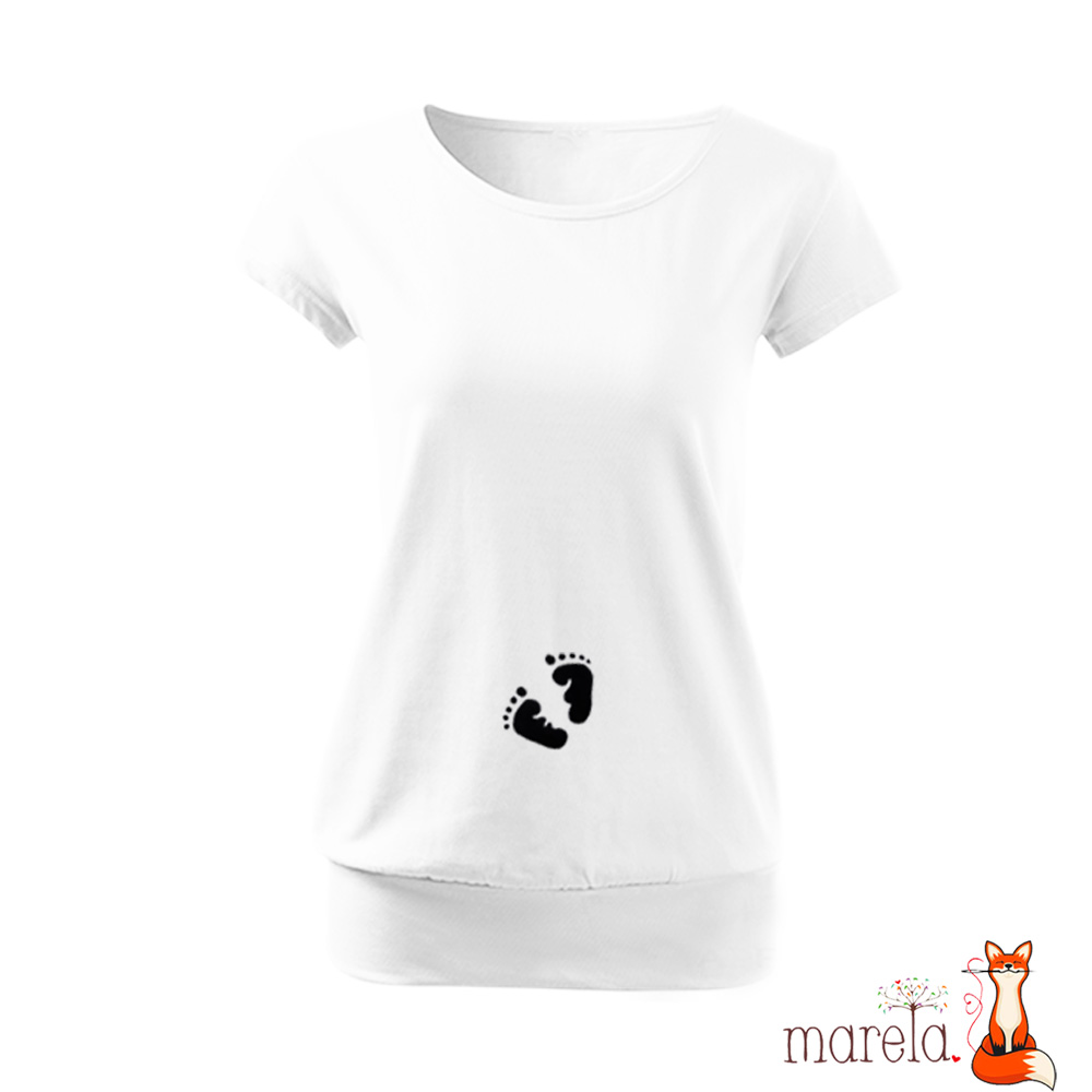 Těhotenské tričko lem - nožičky