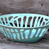 Keramická mísa děrovaná, tyrkysová