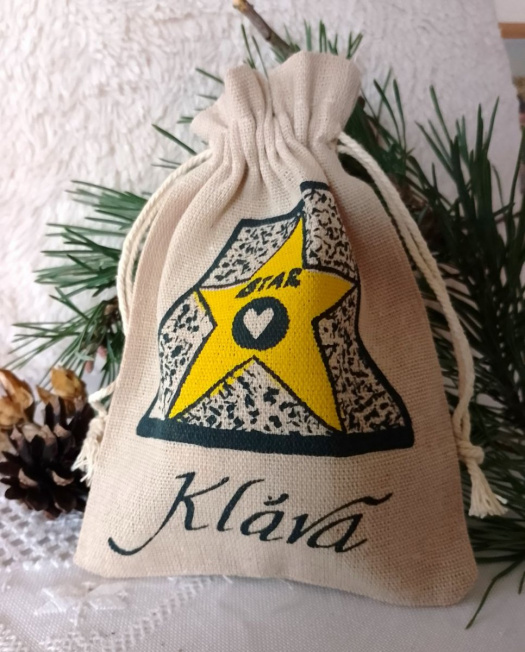 Malovaný dárkový pytlík - Klára