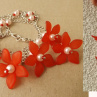 Variabilní náhrdelník červené květy
