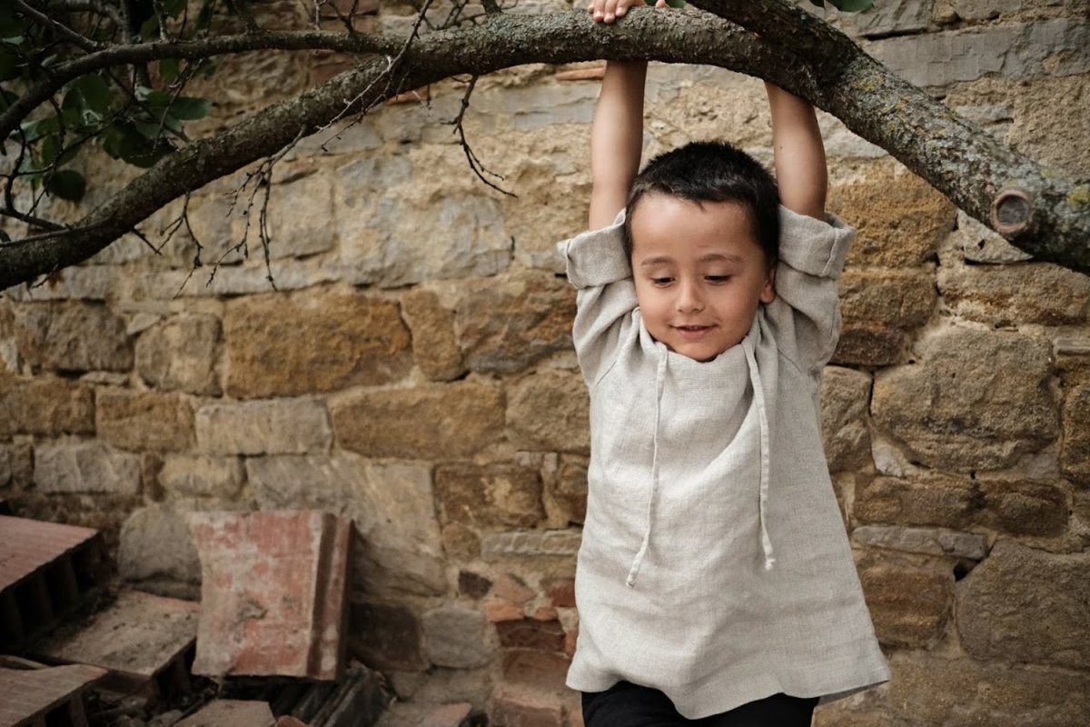 Chlapecká košile 100% len (vel.98-116)