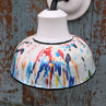 Keramická nástěnná lampa malíře Bedřicha