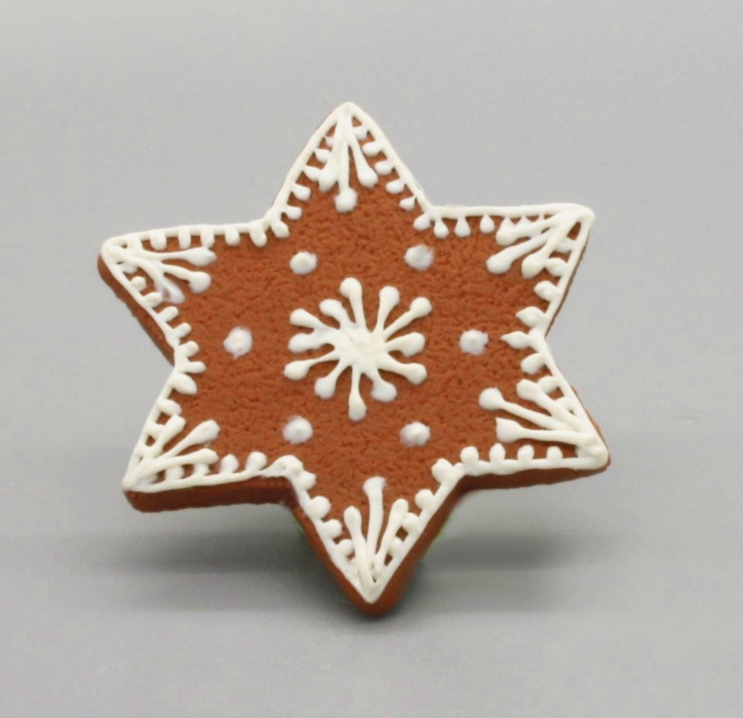 perníková hvězdička .. brož 4 cm