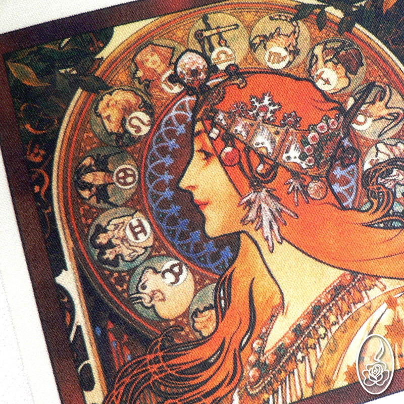 Látkový obrázek Alfons Mucha - Zvěrokruh