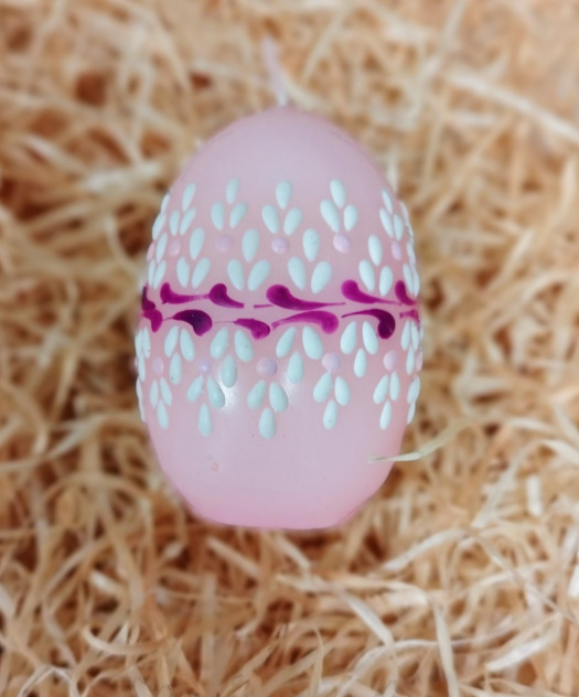 Svíčka ručně zdobená