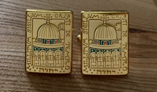 Manžetové knoflíčky s templářskou symbolikou