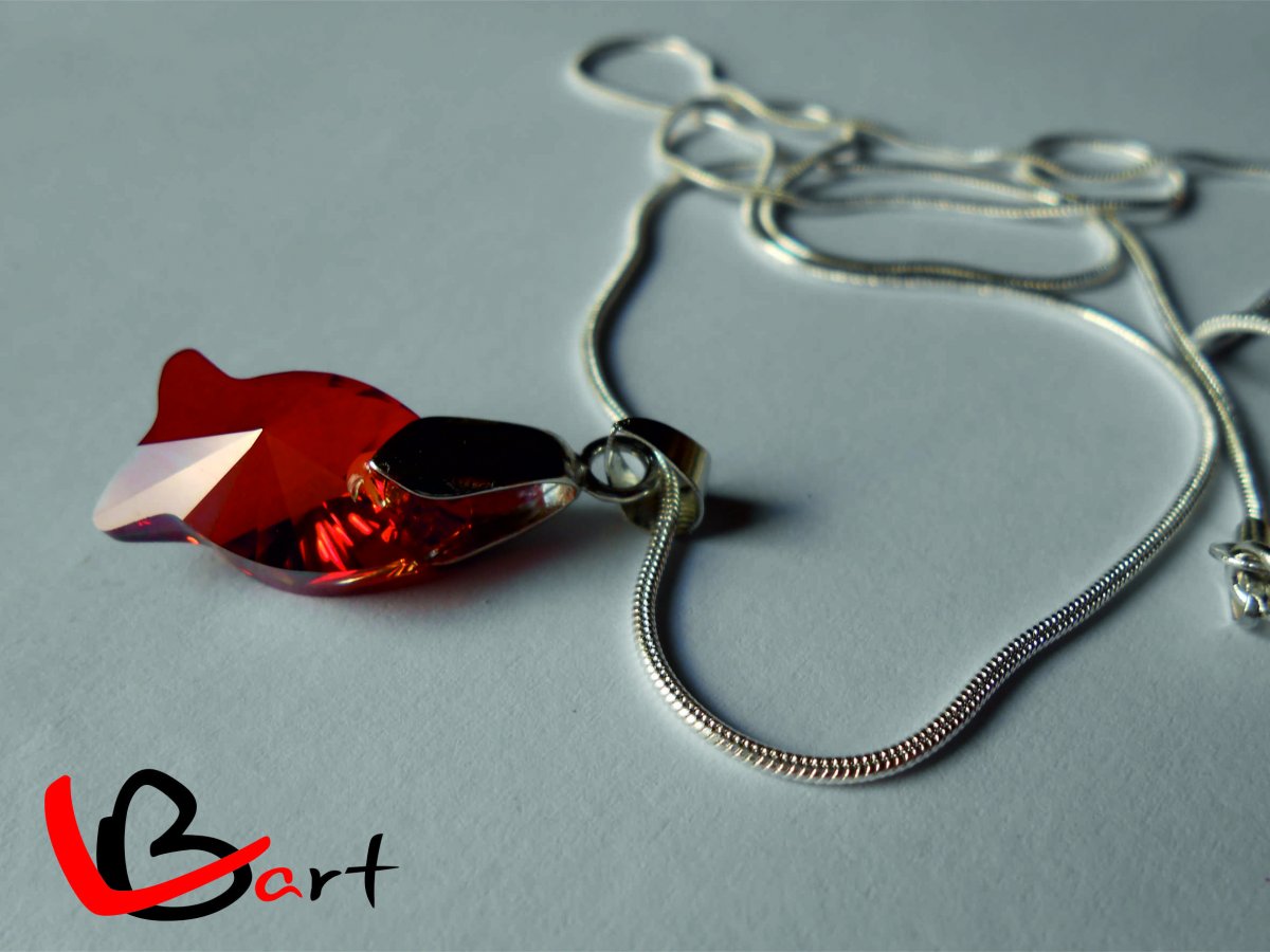 Náhrdelník - Swarovski Elements-RED MAGMA NHS4