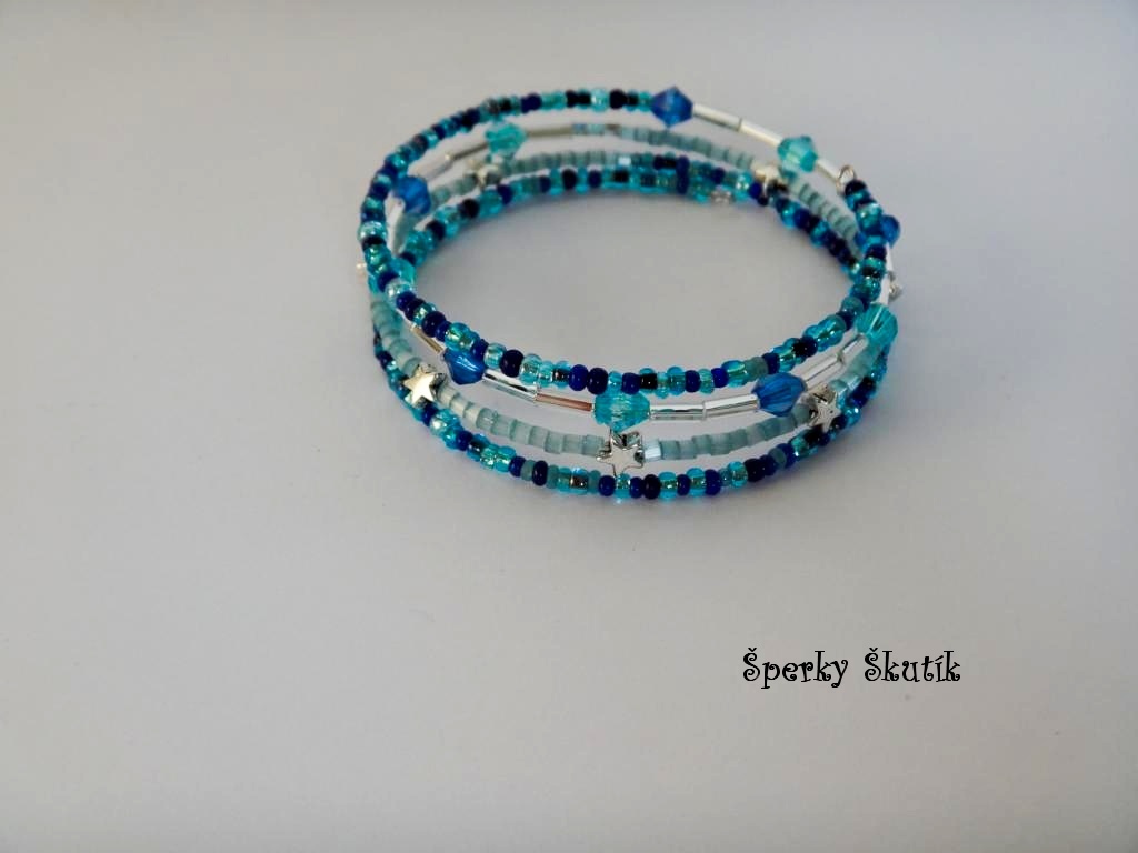 NR0011 - Modro-stříbrný s hvězdičkami