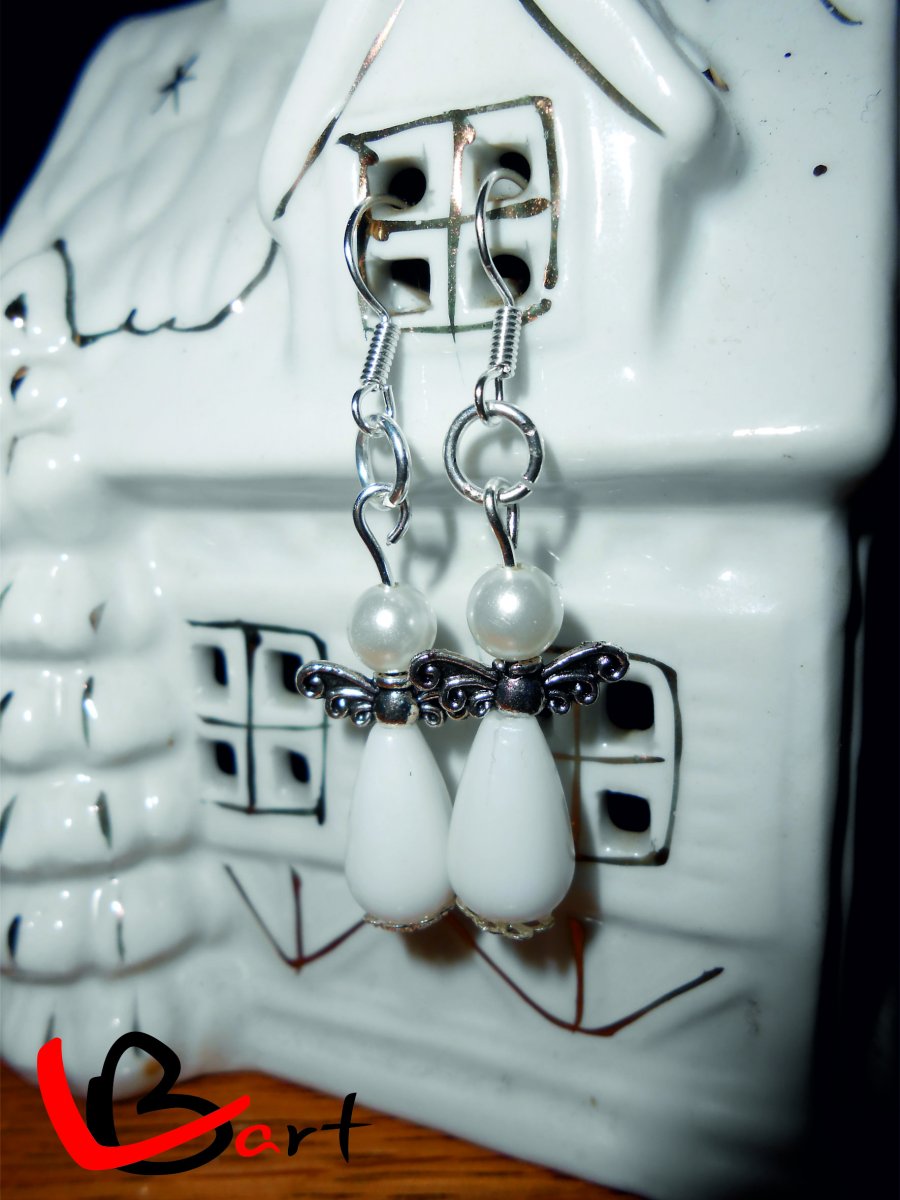 Náušnice - Andílek bílí NUO21