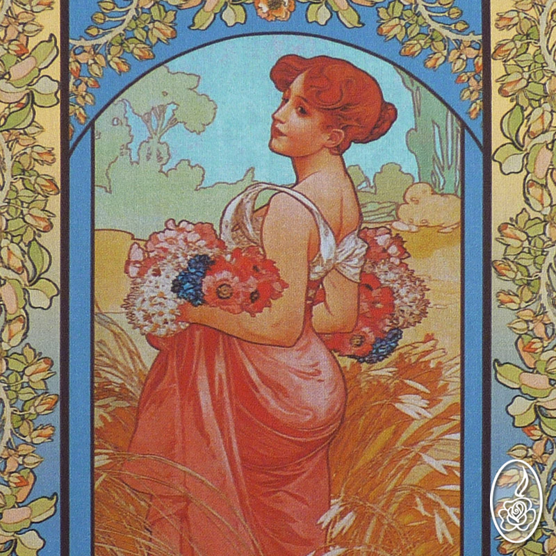Látkový panel Alfons Mucha - Léto