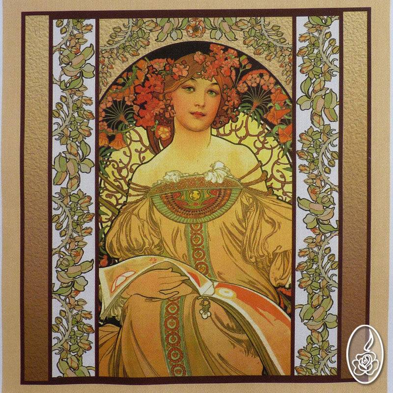 Látkový obraz Alfons Mucha - Snění okr