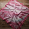 Motýli - růžový hedvábný šátek