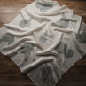 Spirály - šedobílý hedvábný šátek
