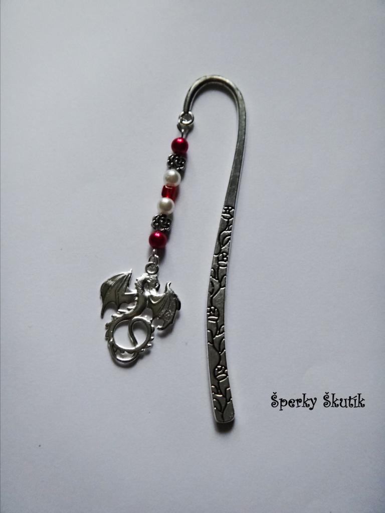 OS0001 - Červená záložka s dráčkem